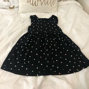 H&M organic cotton pink/white triangle print dress